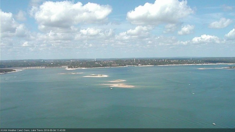 Lake Travis webcam, August 4, 2018 10:45 AM CT