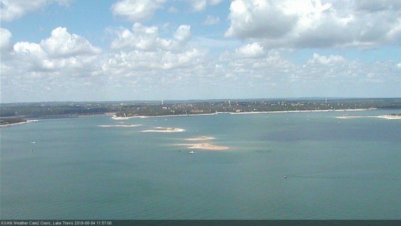 Lake Travis webcam, August 4, 2018 11:00 AM CT