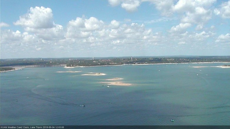 Lake Travis webcam, August 4, 2018 11:05 AM CT