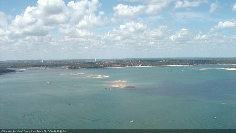 Lake Travis webcam, August 4, 2018 11:15 AM CT