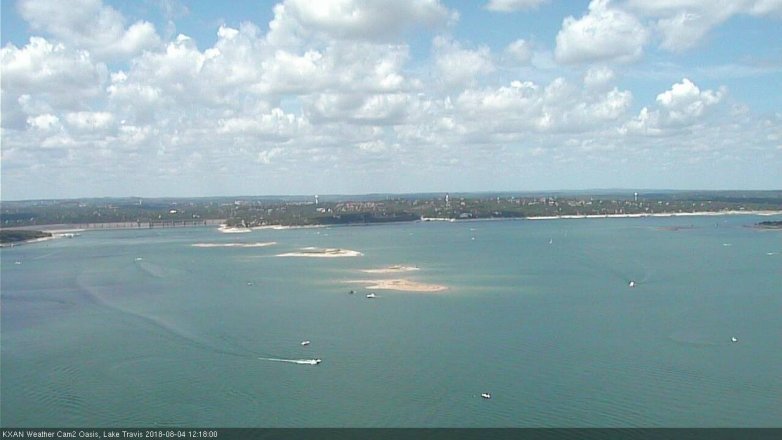 Lake Travis webcam, August 4, 2018 11:20 AM CT