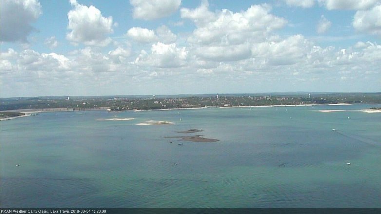 Lake Travis webcam, August 4, 2018 11:25 AM CT