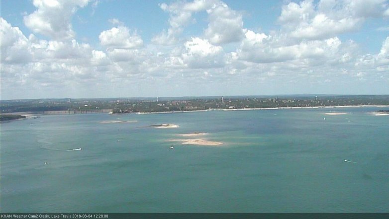 Lake Travis webcam, August 4, 2018 11:30 AM CT