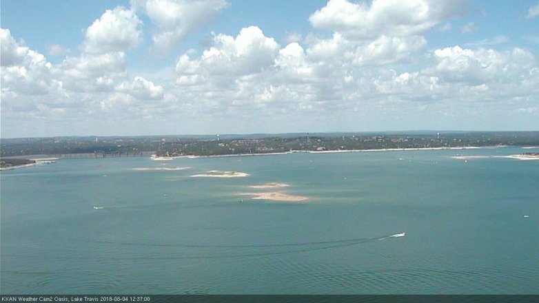 Lake Travis webcam, August 4, 2018 11:40 AM CT