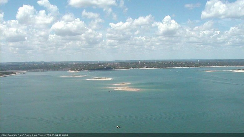 Lake Travis webcam, August 4, 2018 11:45 AM CT