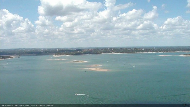 Lake Travis webcam, August 4, 2018 12:00 PM CT