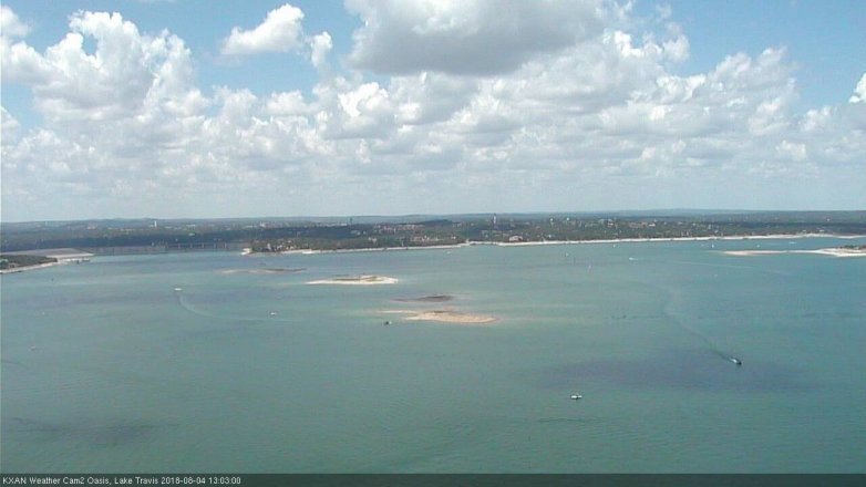 Lake Travis webcam, August 4, 2018 12:05 PM CT