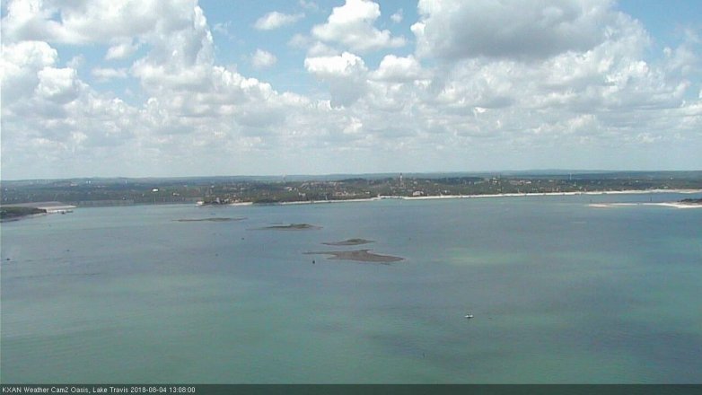 Lake Travis webcam, August 4, 2018 12:10 PM CT
