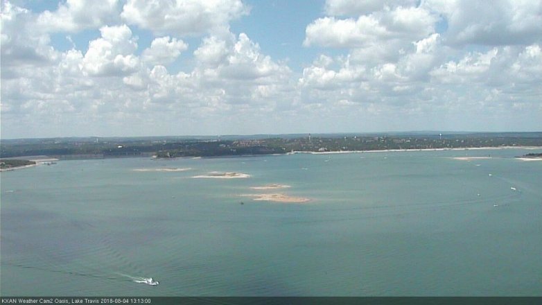 Lake Travis webcam, August 4, 2018 12:15 PM CT
