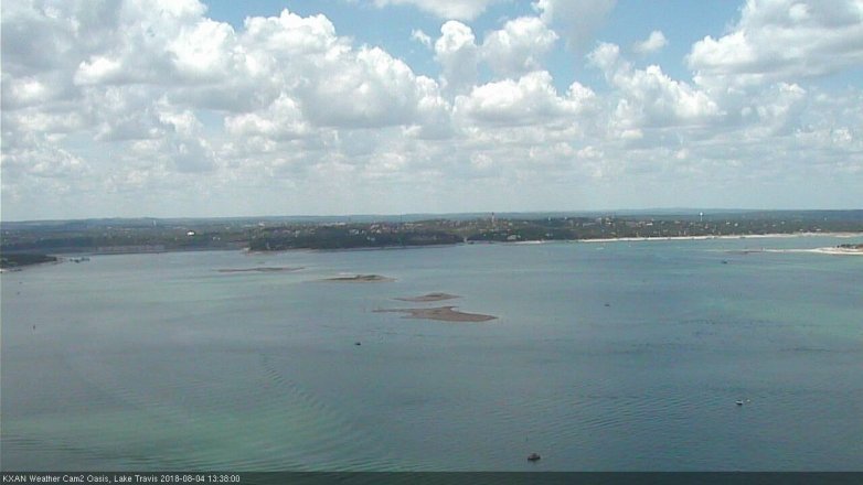 Lake Travis webcam, August 4, 2018 12:40 PM CT