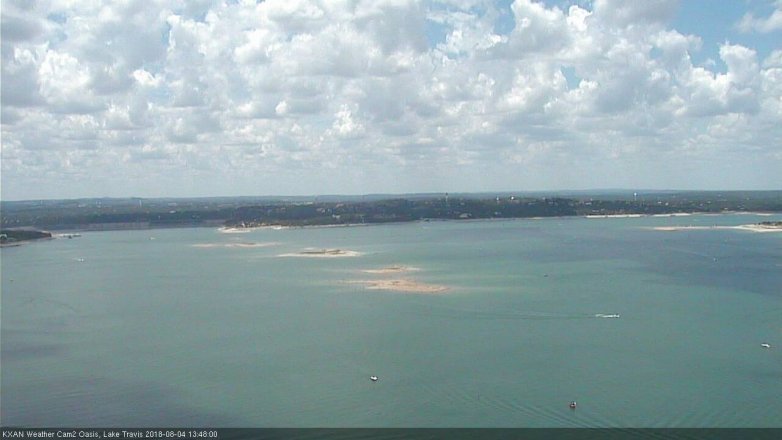 Lake Travis webcam, August 4, 2018 12:50 PM CT