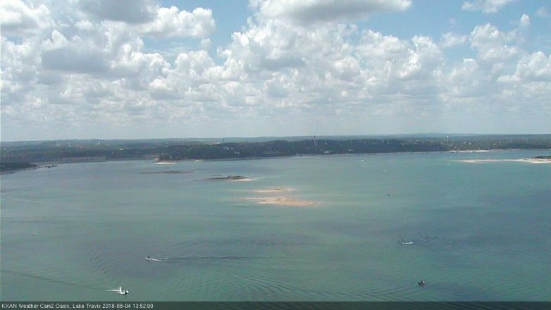 Lake Travis webcam, August 4, 2018 12:55 PM CT
