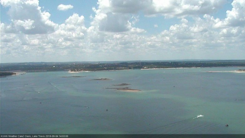 Lake Travis webcam, August 4, 2018 1:05 PM CT