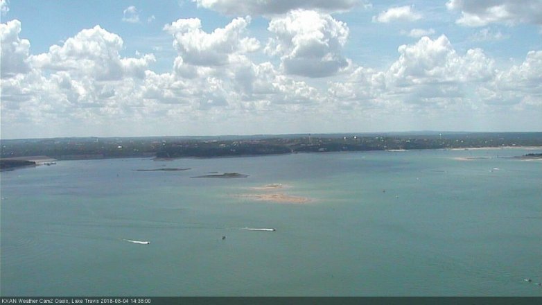 Lake Travis webcam, August 4, 2018 1:40 PM CT