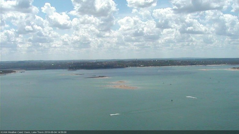 Lake Travis webcam, August 4, 2018 2:00 PM CT