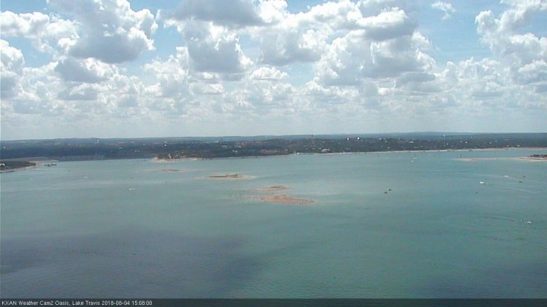 Lake Travis webcam, August 4, 2018 2:10 PM CT