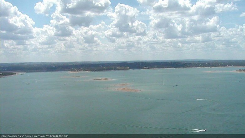 Lake Travis webcam, August 4, 2018 2:15 PM CT