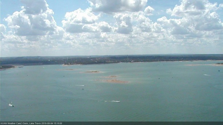 Lake Travis webcam, August 4, 2018 2:20 PM CT