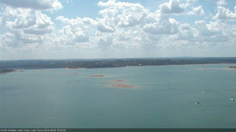 Lake Travis webcam, August 4, 2018 2:35 PM CT