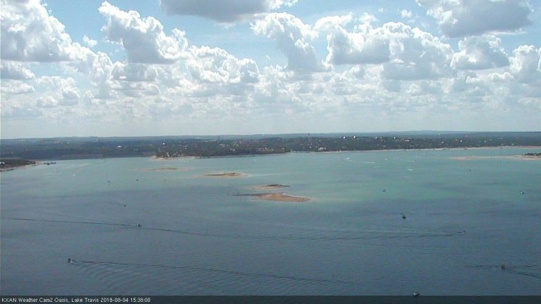 Lake Travis webcam, August 4, 2018 2:40 PM CT