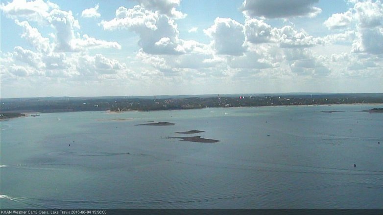 Lake Travis webcam, August 4, 2018 3:00 PM CT