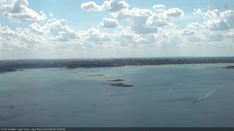 Lake Travis webcam, August 4, 2018 3:10 PM CT