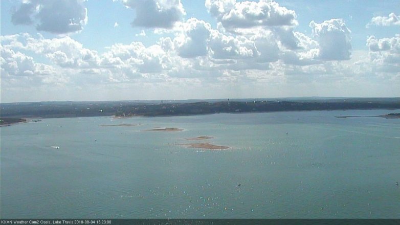 Lake Travis webcam, August 4, 2018 3:25 PM CT