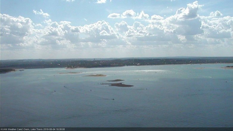Lake Travis webcam, August 4, 2018 3:40 PM CT