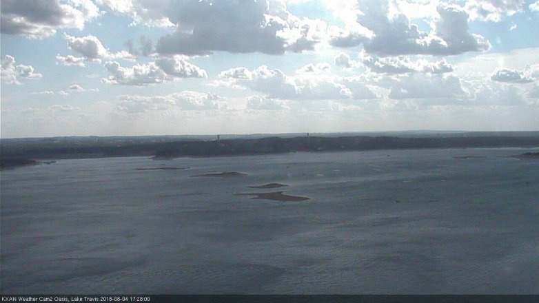 Lake Travis webcam, August 4, 2018 4:30 PM CT