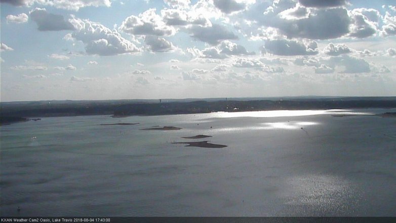 Lake Travis webcam, August 4, 2018 4:45 PM CT