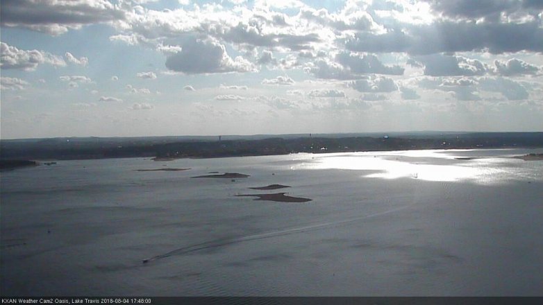 Lake Travis webcam, August 4, 2018 4:50 PM CT