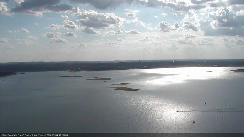 Lake Travis webcam, August 4, 2018 5:05 PM CT