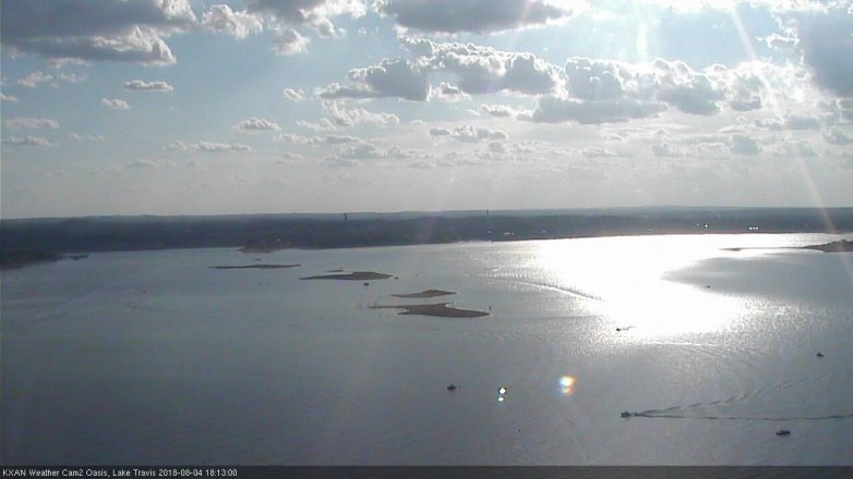 Lake Travis webcam, August 4, 2018 5:15 PM CT