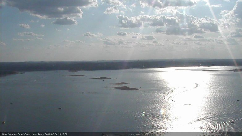 Lake Travis webcam, August 4, 2018 5:20 PM CT