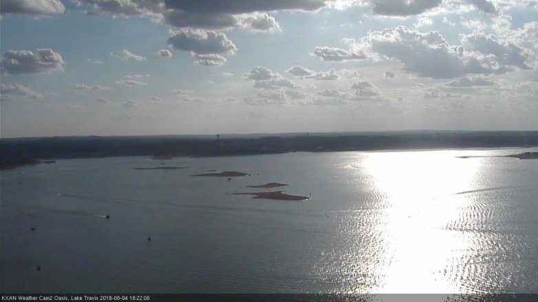 Lake Travis webcam, August 4, 2018 5:25 PM CT