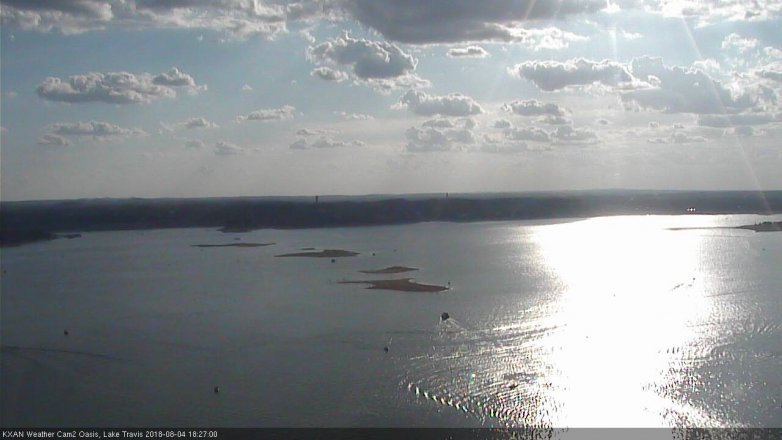 Lake Travis webcam, August 4, 2018 5:30 PM CT