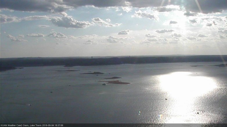 Lake Travis webcam, August 4, 2018 5:40 PM CT