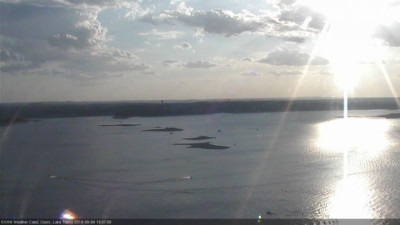Lake Travis webcam, August 4, 2018 6:10 PM CT