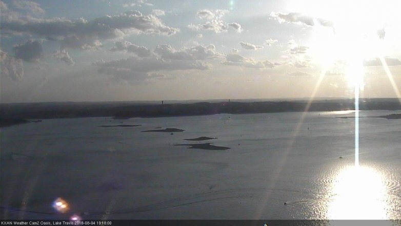 Lake Travis webcam, August 4, 2018 6:20 PM CT