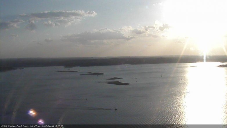 Lake Travis webcam, August 4, 2018 6:25 PM CT