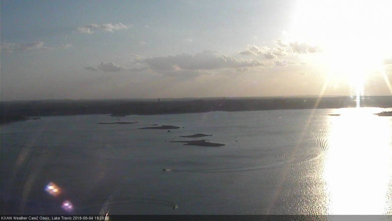 Lake Travis webcam, August 4, 2018 6:30 PM CT