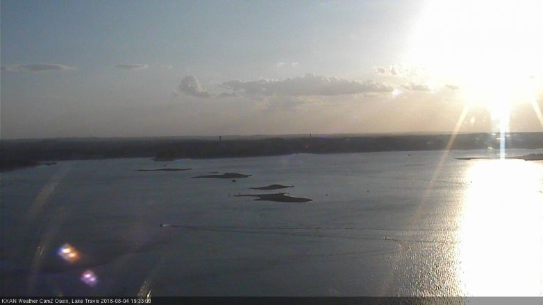 Lake Travis webcam, August 4, 2018 6:35 PM CT