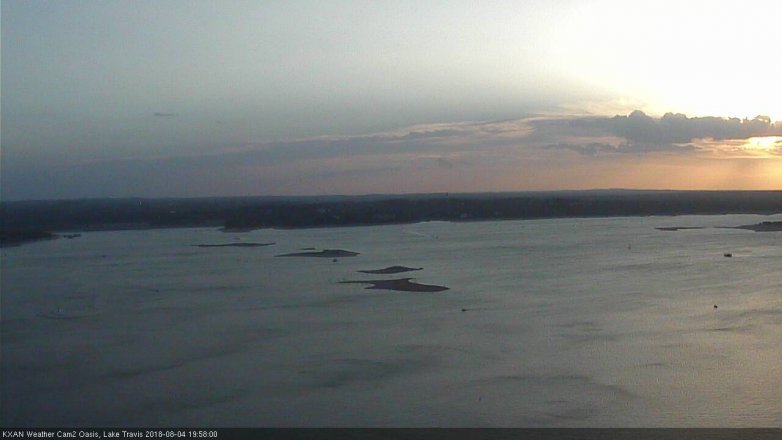 Lake Travis webcam, August 4, 2018 7:00 PM CT