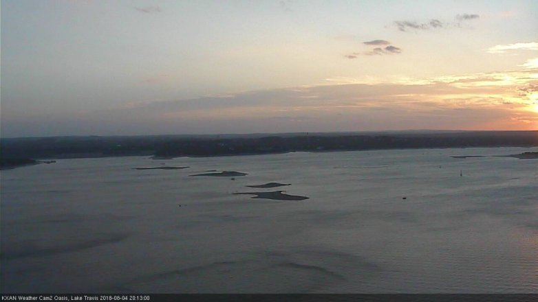 Lake Travis webcam, August 4, 2018 7:15 PM CT