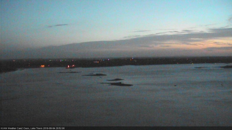 Lake Travis webcam, August 4, 2018 7:55 PM CT