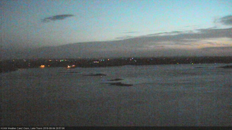 Lake Travis webcam, August 4, 2018 8:00 PM CT