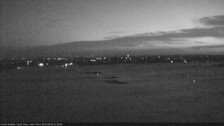 Lake Travis webcam, August 4, 2018 8:05 PM CT