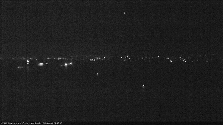 Lake Travis webcam, August 4, 2018 8:45 PM CT