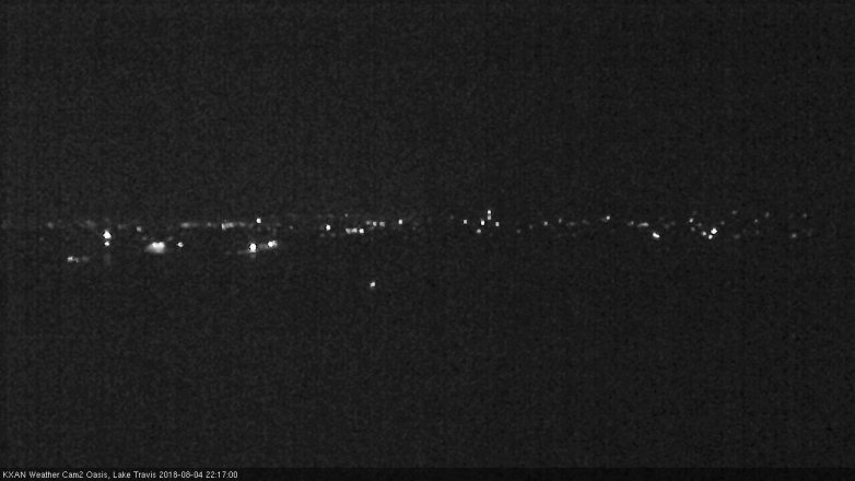 Lake Travis webcam, August 4, 2018 9:20 PM CT