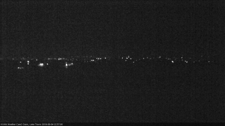 Lake Travis webcam, August 4, 2018 10:00 PM CT
